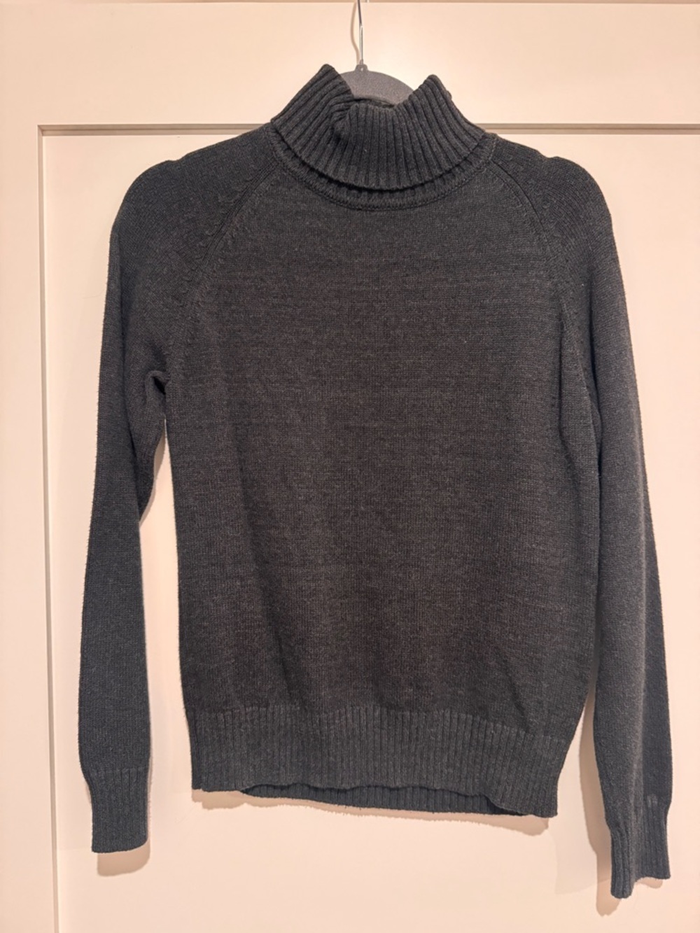 Cotton Turtleneck Sweater - Dark Gray Sz M